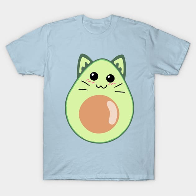 Avocado Kitten T-Shirt by urban-wild-prints